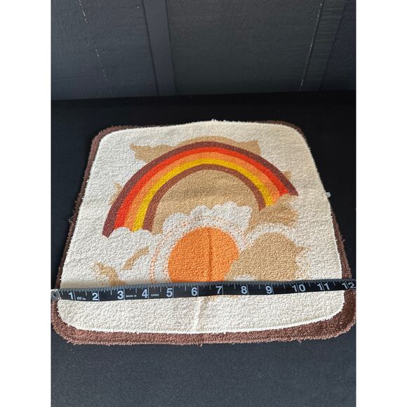 Vintage Cannon Retro Rainbow and Brown Hand towel Set of 8 Made in USA - Picture 11 of 12